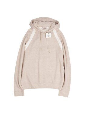 Hermes Hoodie Sweatshirt Long Sleeve Top Cotton Linen Beige L